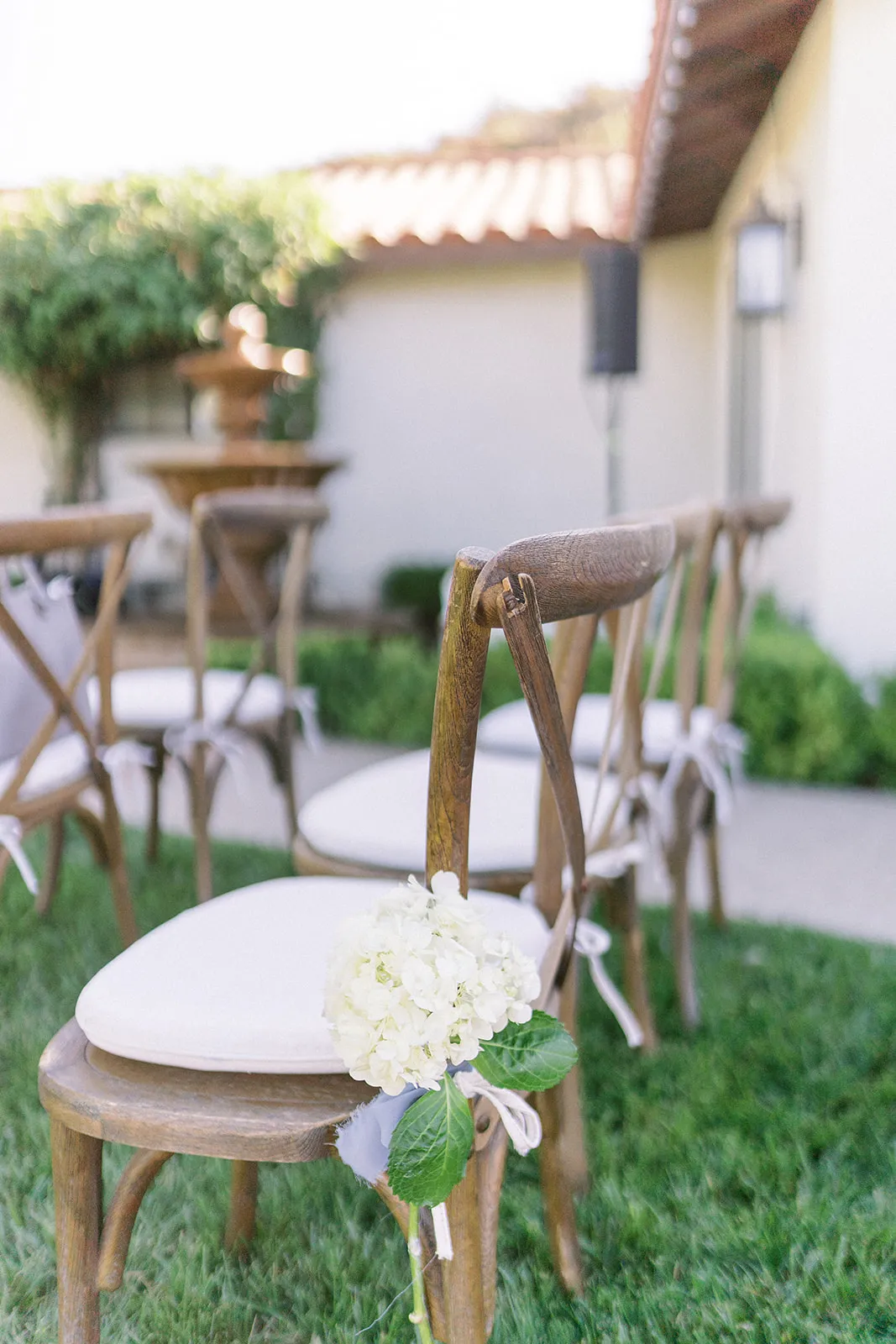 Courtyard wedding ceremony in Temecula