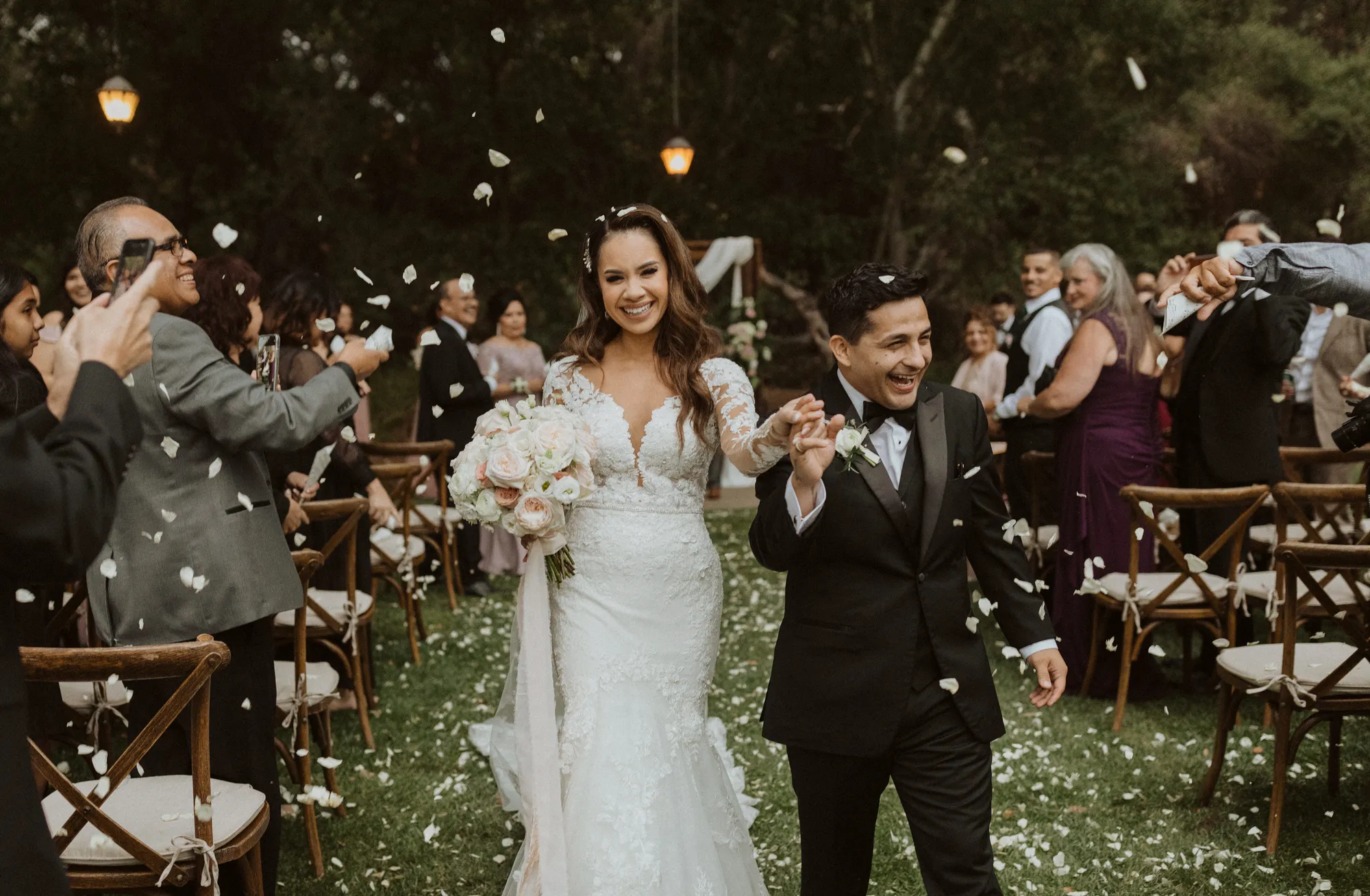 Joyful wedding recessional