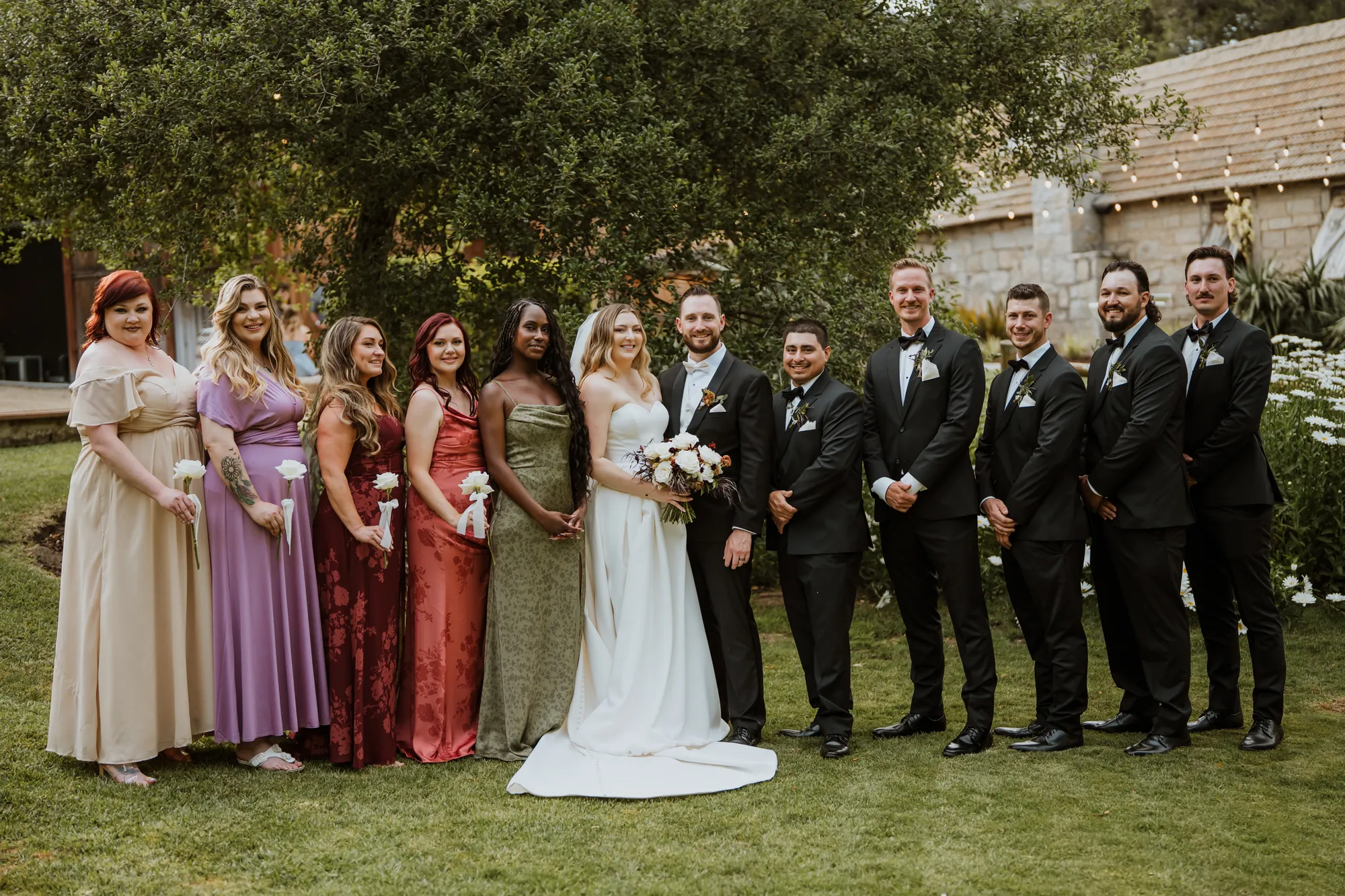 The full wedding party