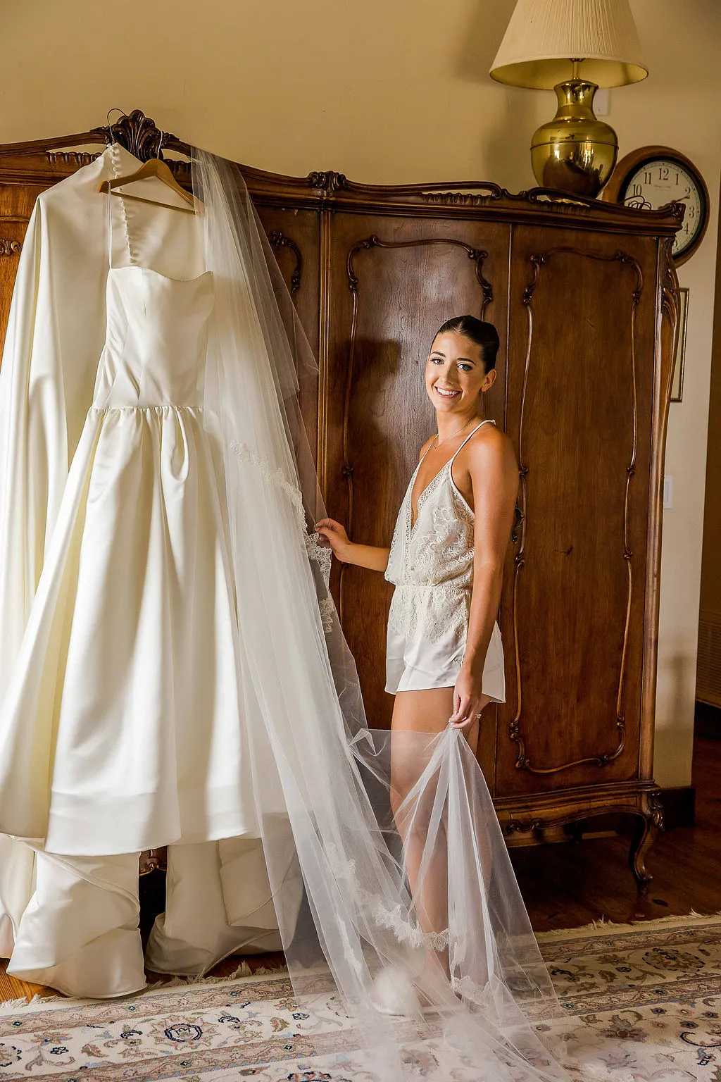 Bride in her veil