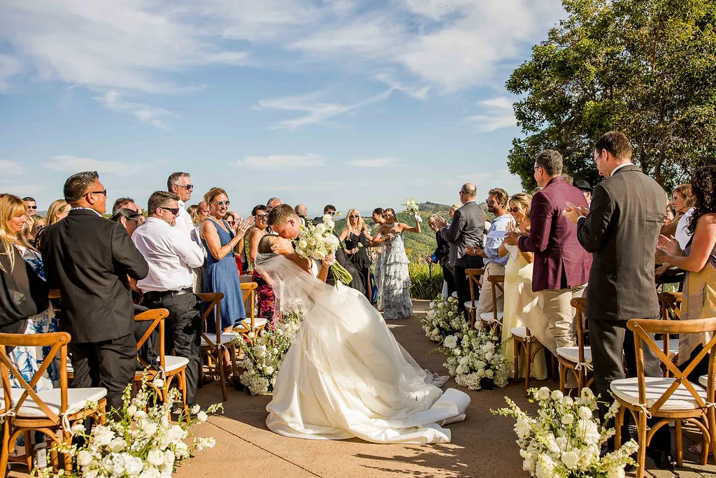 Wedding recessional in Temecula